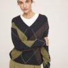 JcSophie W26 Philippa sweater grey/olive argyle - Afbeelding 2