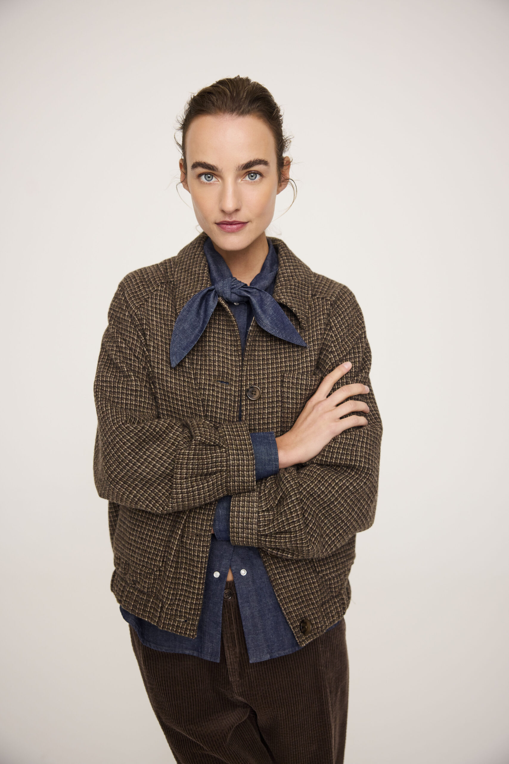 JcSophie W26 Plum blouse dark denim - Afbeelding 2