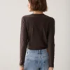 Summum W26 3s5170 Basic tee soft lurex jersey dark chocolate - Afbeelding 6