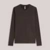 Summum W26 3s5170 Basic tee soft lurex jersey dark chocolate - Afbeelding 2