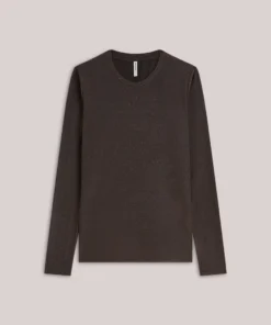 Alternative view of Summum W26 3s5170 Basic tee soft lurex jersey dark chocolate