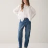 Summum W26 4s2740 Tapered jeans soft the twill dark blue denim