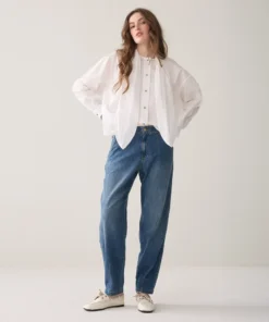 Summum W26 4s2740 Tapered jeans soft the twill dark blue denim