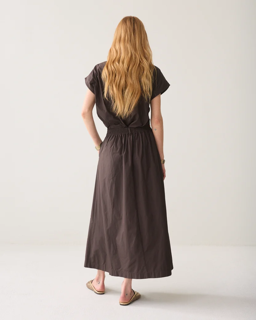 Summum W26 6s1348 Skirt taft light dark chocolate - Afbeelding 5