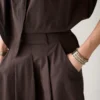 Summum W26 6s1348 Skirt taft light dark chocolate - Afbeelding 4