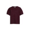 Summum W26 7s8017 Puff sleeve top tech viscose knit dark burgundy