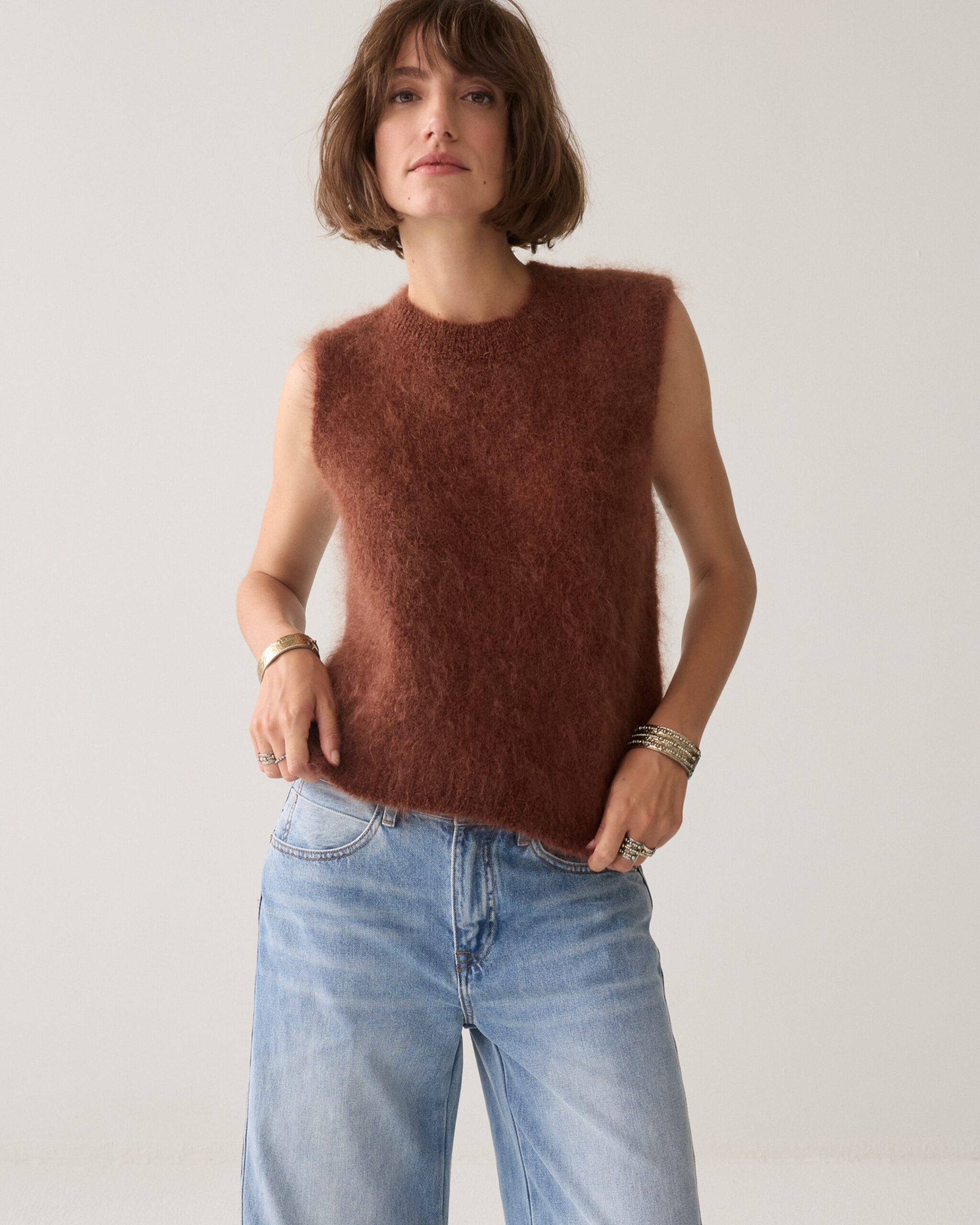 Summum W26 7s8022 Spencer kid mohair knit toffee - Afbeelding 3