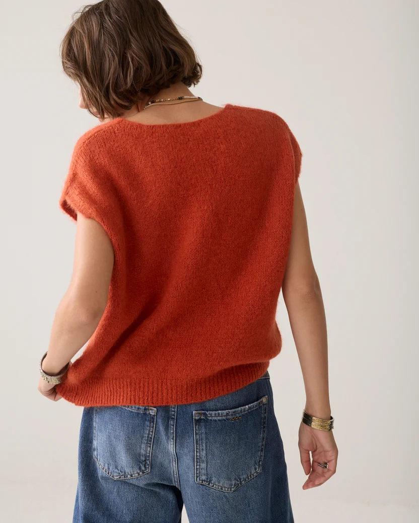 Summum W26 7s8042 Spencer mohair wool blend knit goji berry - Afbeelding 5