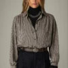 Maison Hotel W26 Claude shirt coffee stripes