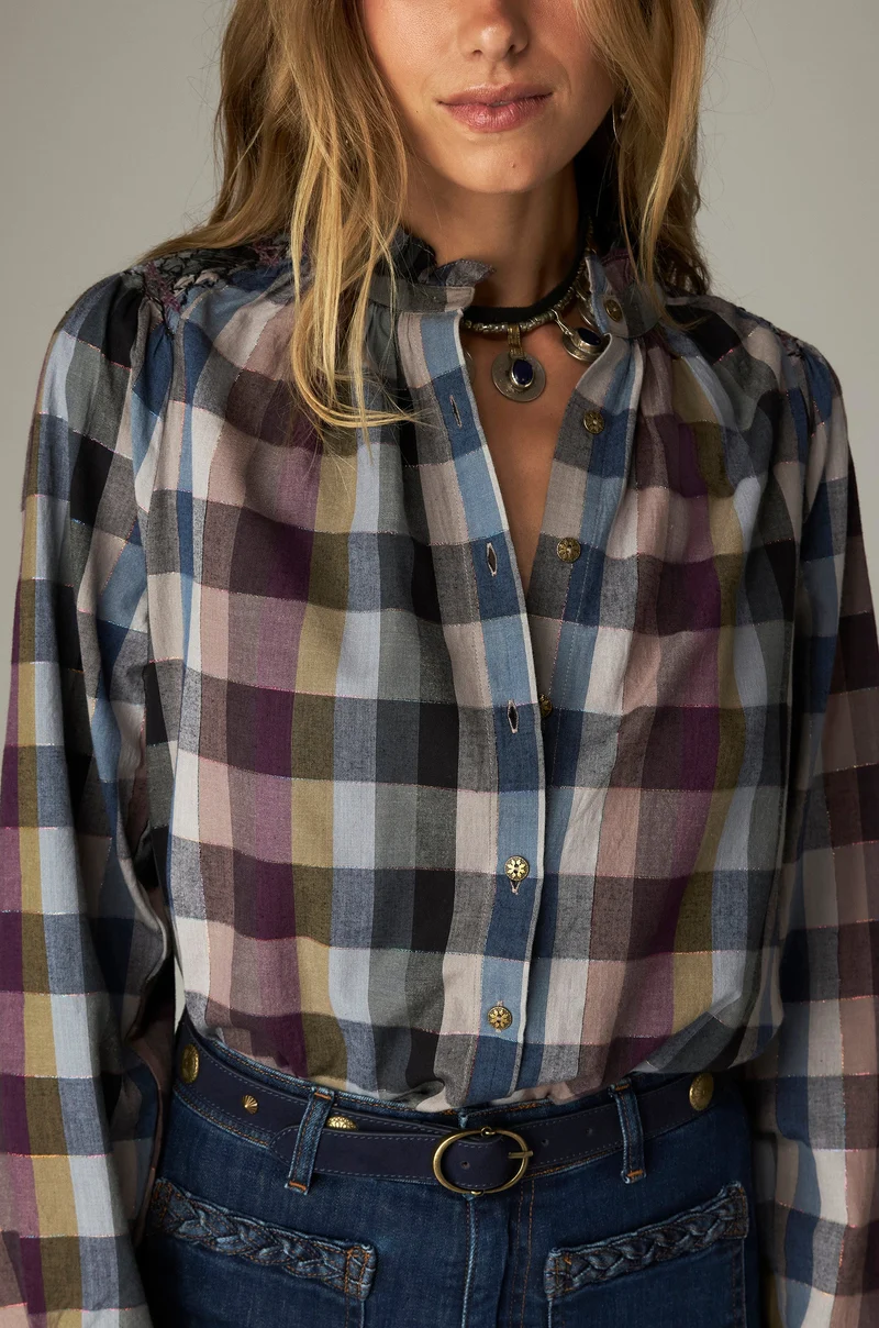 Maison Hotel W26 Mary blouse psychedelic plume - Afbeelding 7