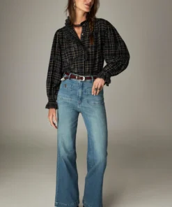 Alternative view of Maison Hotel W26 Coco blouse noir plaid