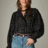 Maison Hotel W26 Coco blouse noir plaid