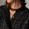 Maison Hotel W26 Coco blouse noir plaid - Afbeelding 7