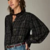 Maison Hotel W26 Coco blouse noir plaid - Afbeelding 6