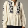 Maison Hotel W26 Morfeo blouse blue orchid - Afbeelding 4