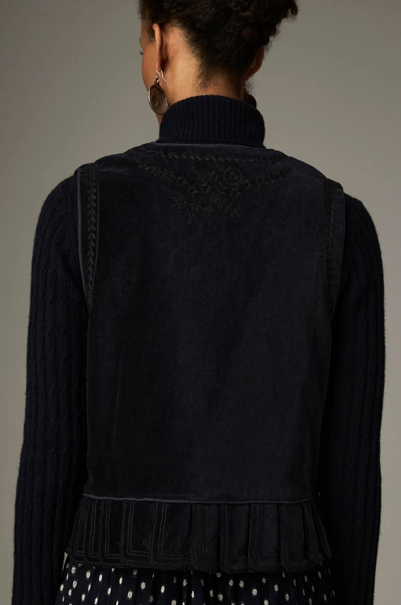 Maison Hotel W26 Bob vest vinton blue - Afbeelding 4