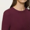 Soft Rebels W26 Fenja O-neck top AW22-300 vinyard wine - Afbeelding 5