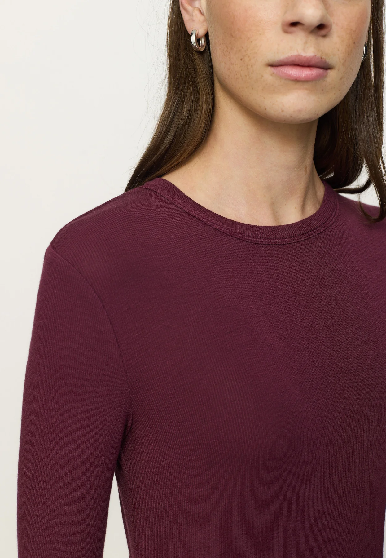 Soft Rebels W26 Fenja O-neck top AW22-300 vinyard wine - Afbeelding 5