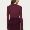 Soft Rebels W26 Fenja O-neck top AW22-300 vinyard wine - Afbeelding 4
