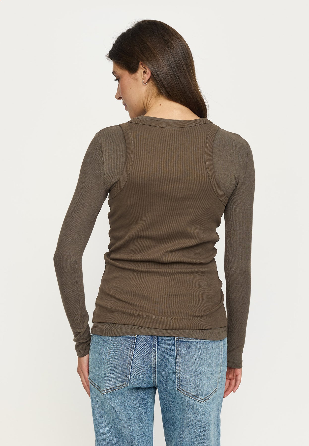 Soft Rebels W26 Fenja O-neck top AW22-300 canteen - Afbeelding 3