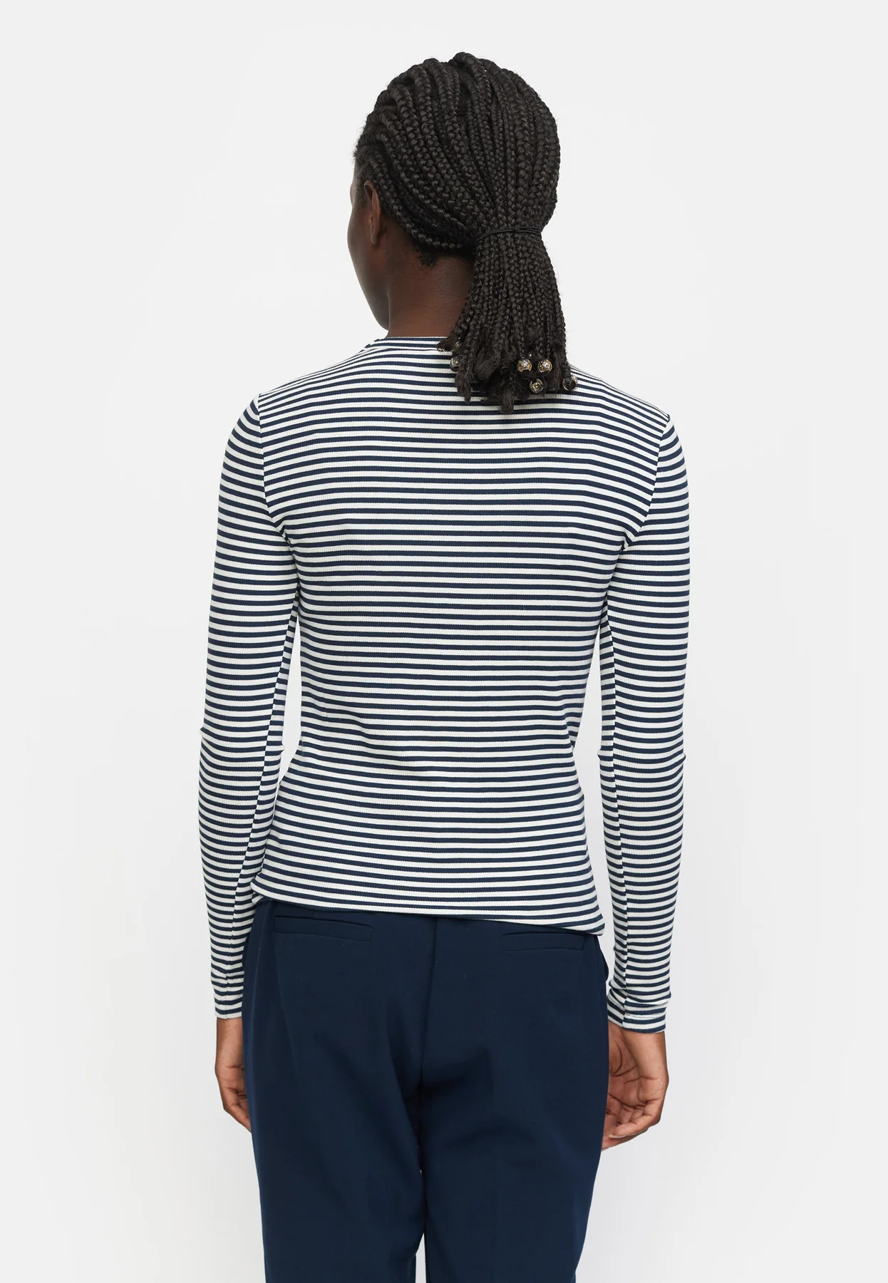 Soft Rebels W26 Fenja stripe o-neck top 124-303 total eclipse - Afbeelding 4