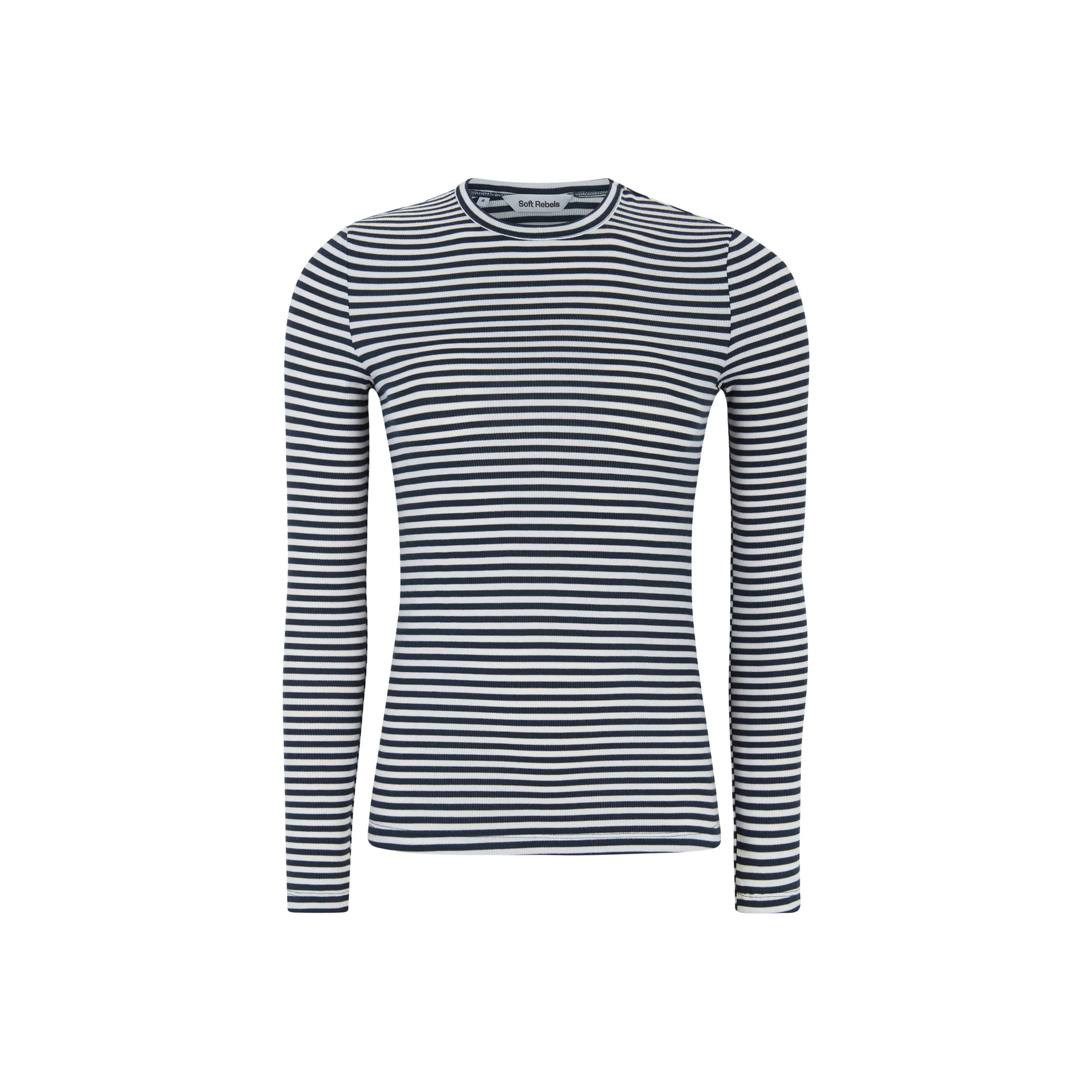 Soft Rebels W26 Fenja stripe o-neck top 124-303 total eclipse - Afbeelding 3