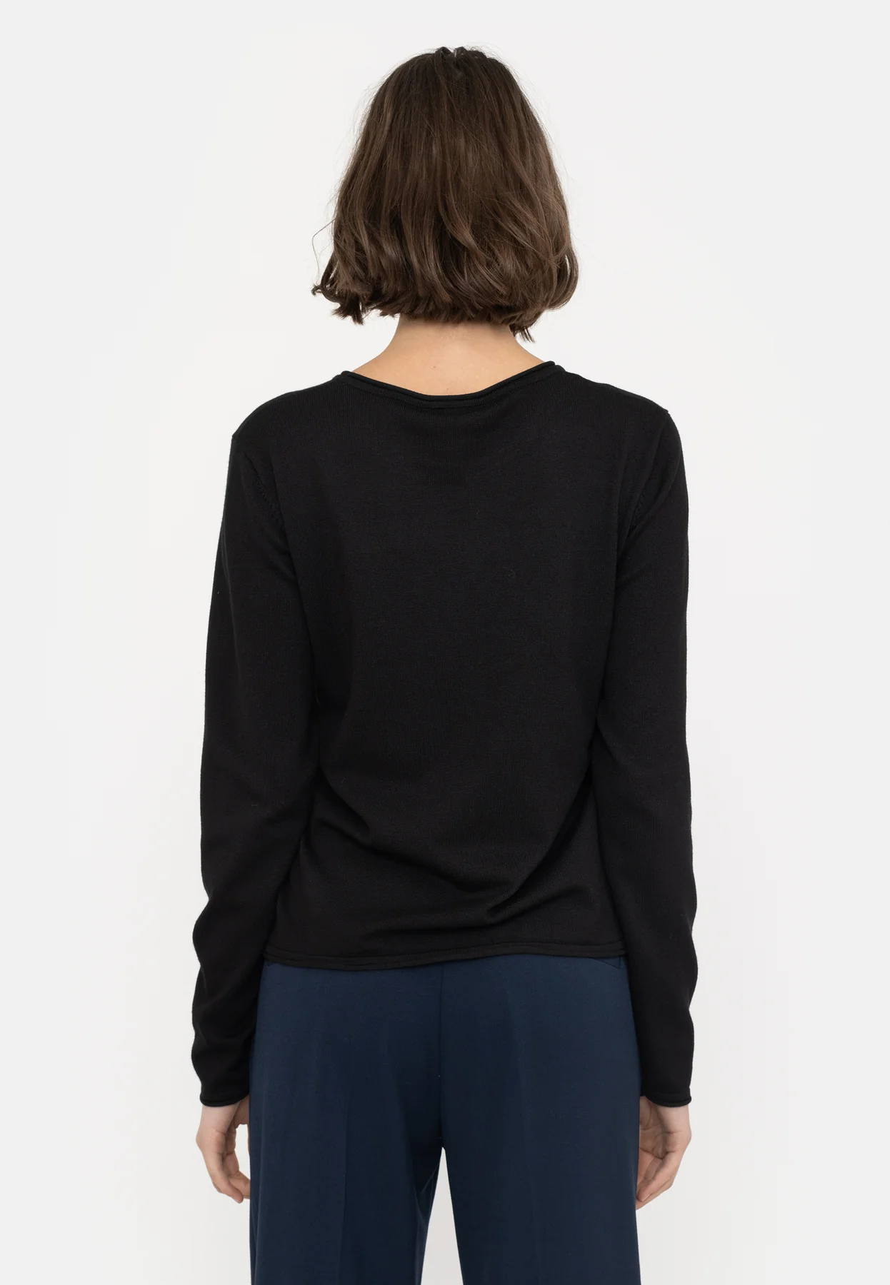 Soft Rebels W26 Marla 0-neck knit roll edge 219-208 black - Afbeelding 8