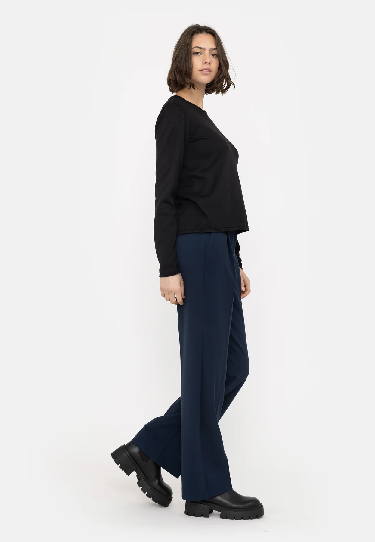 Soft Rebels W26 Marla 0-neck knit roll edge 219-208 black - Afbeelding 7