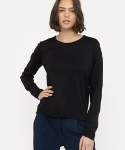 Soft Rebels W26 Marla 0-neck knit roll edge 219-208 black