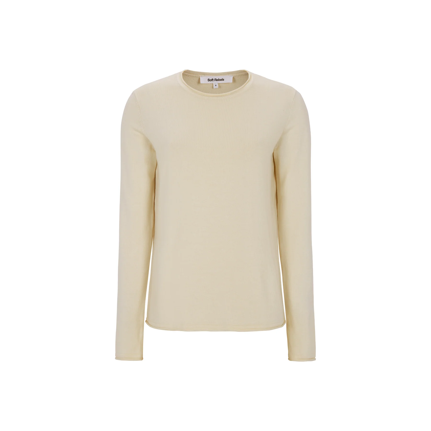 Soft Rebels W26 Marla 0-neck knit roll edge 219-208 arctic wolf - Afbeelding 2