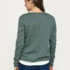 Soft Rebels W26 Marla 0-neck knit roll edge 219-208 green melange - Afbeelding 4
