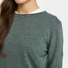 Soft Rebels W26 Marla 0-neck knit roll edge 219-208 green melange - Afbeelding 3