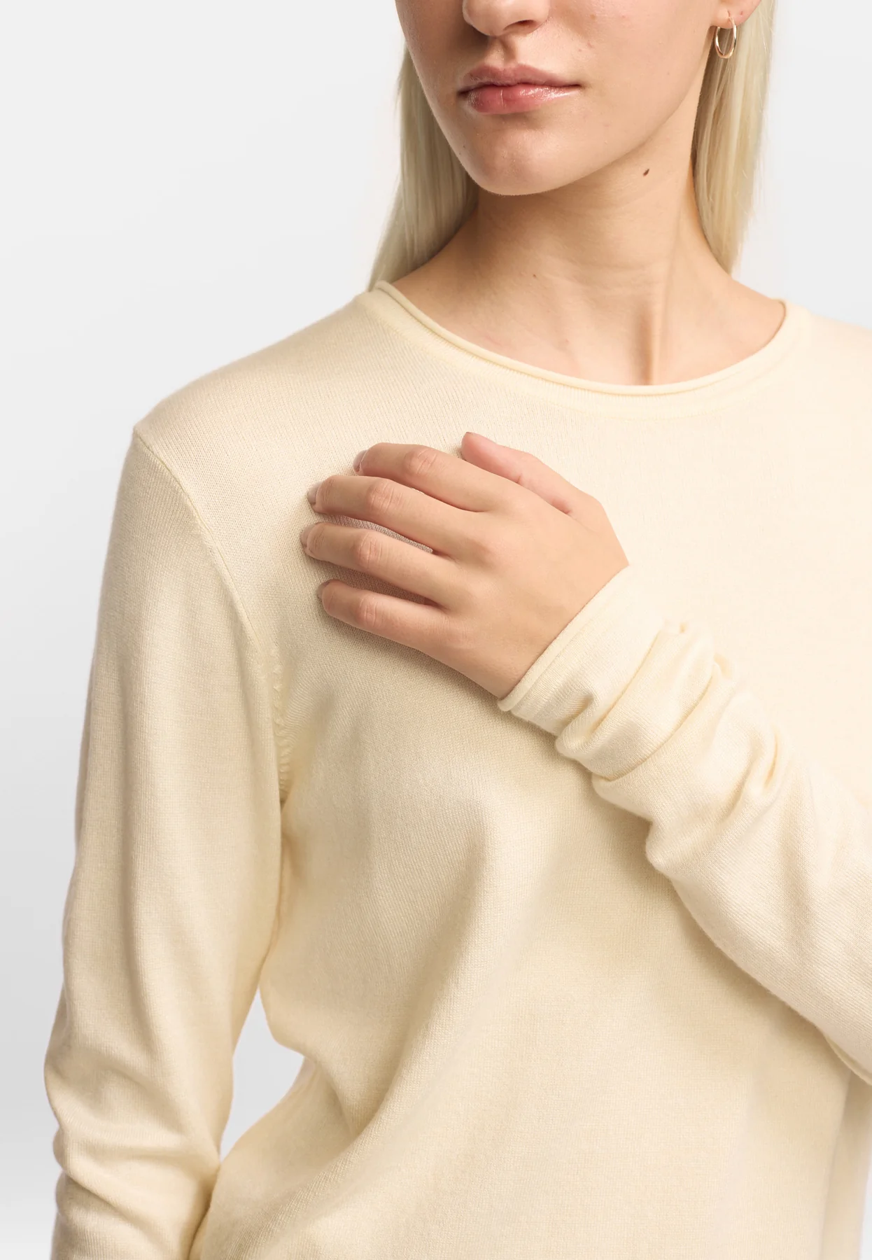 Soft Rebels W26 Marla 0-neck knit roll edge 219-208 arctic wolf - Afbeelding 5