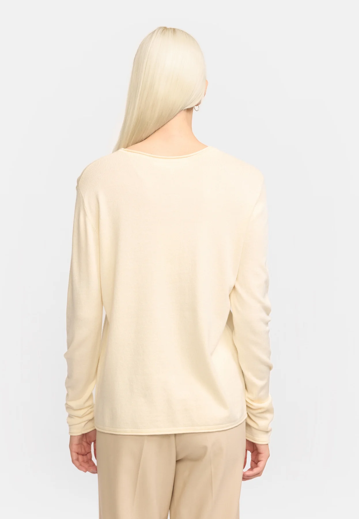 Soft Rebels W26 Marla 0-neck knit roll edge 219-208 arctic wolf - Afbeelding 4