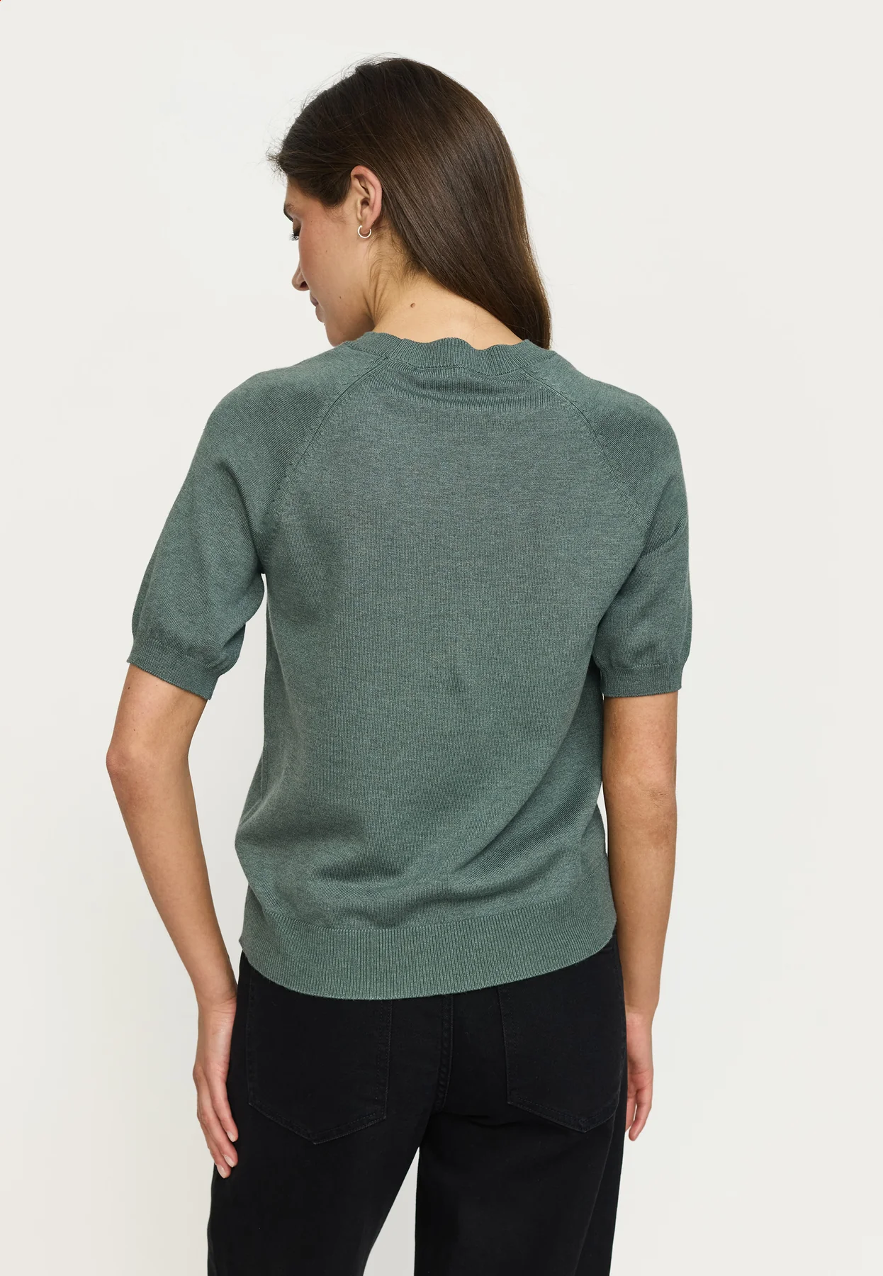 Soft Rebels W26 Marla ss 0-neck 320-200 Balsam green melange - Afbeelding 4