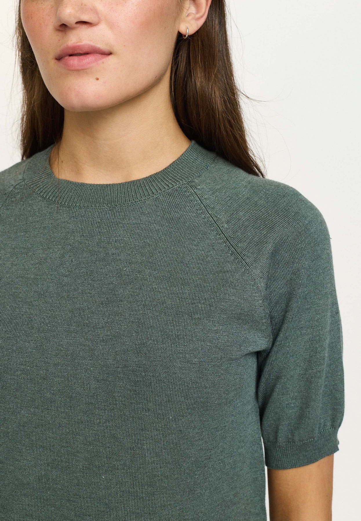 Soft Rebels W26 Marla ss 0-neck 320-200 Balsam green melange - Afbeelding 3