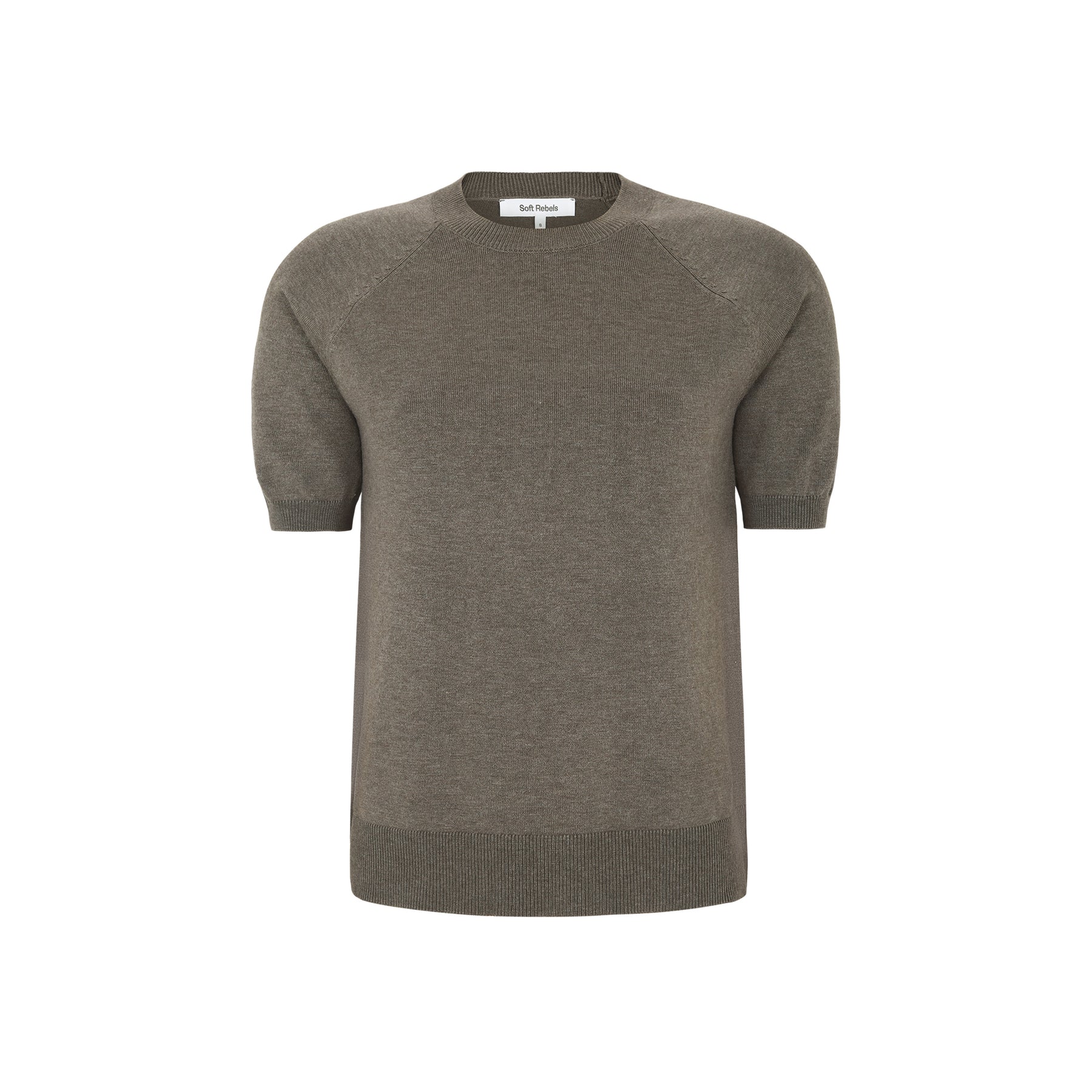 Soft Rebels W26 Marla ss 0-neck 320-200 Canteen melange - Afbeelding 2