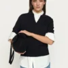 Soft Rebels W26 Parker polo v-neck knit 426-200 black
