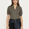 Soft Rebels W26 Parker polo v-neck knit 426-200 canteen melange