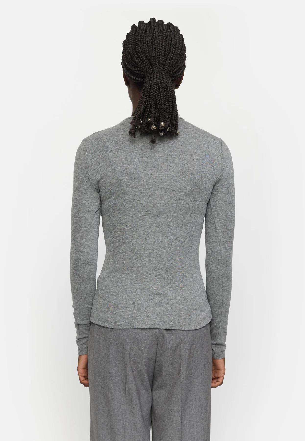 Soft Rebels W26 Roman O-neck 424-300 medium grey melange - Afbeelding 4