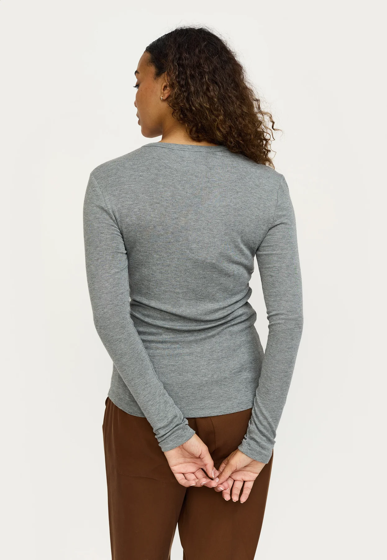 Soft Rebels W26 Roman O-neck 424-300 medium grey melange - Afbeelding 6