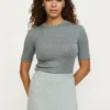 Soft Rebels W26 Roman ss top 126-302 medium grey melange