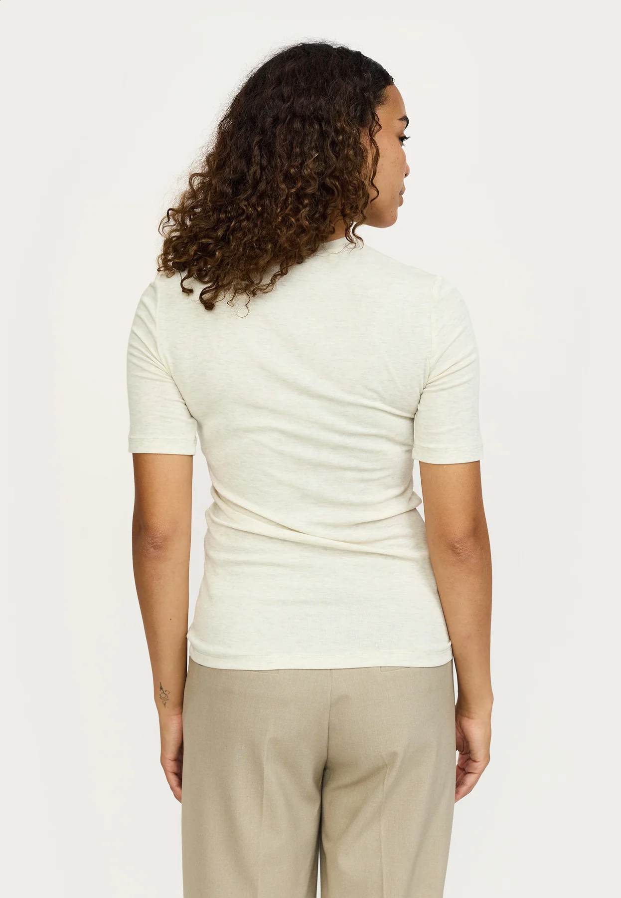 Soft Rebels W26 Roman ss top 126-302 arctic wolf melange - Afbeelding 4