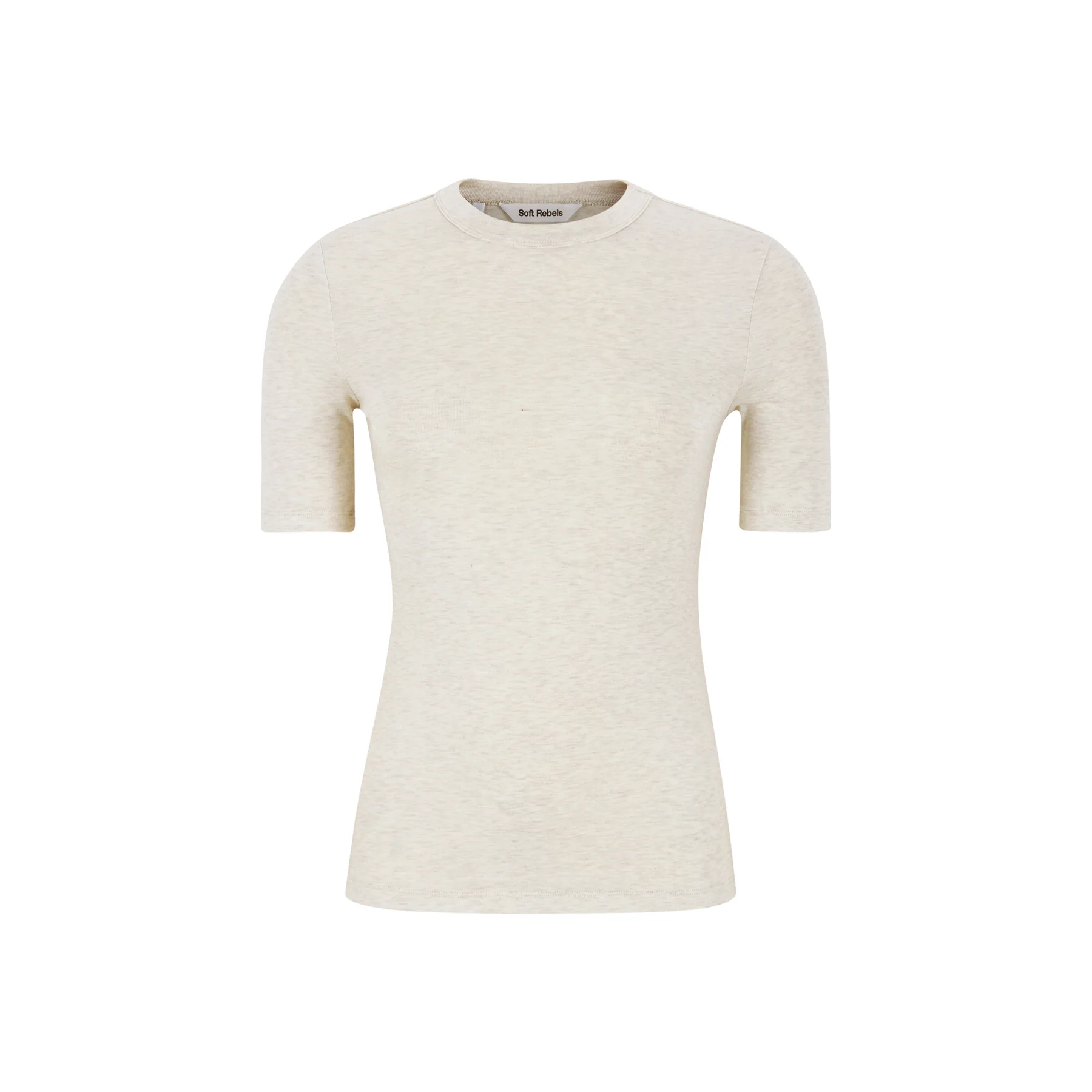 Soft Rebels W26 Roman ss top 126-302 arctic wolf melange - Afbeelding 2