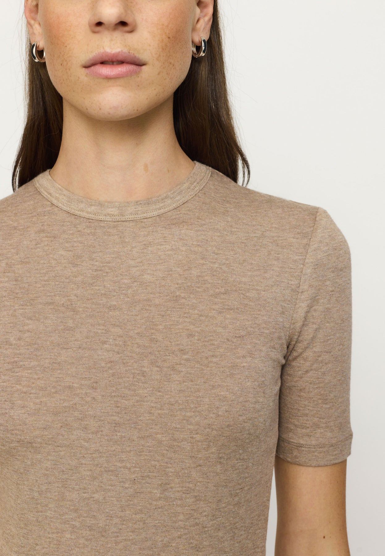Soft Rebels W26 Roman ss top 126-302 silver mink melange - Afbeelding 5
