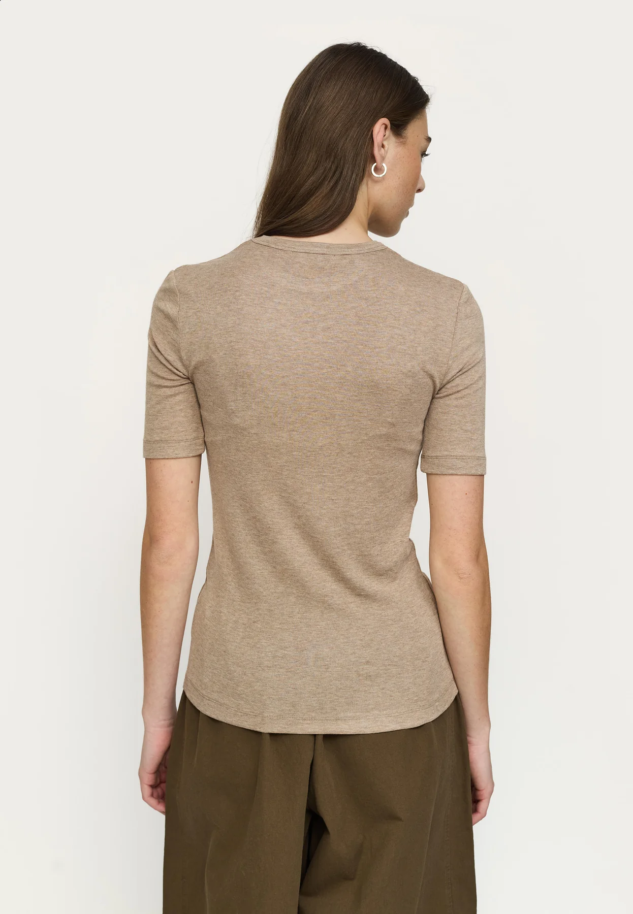 Soft Rebels W26 Roman ss top 126-302 silver mink melange - Afbeelding 4