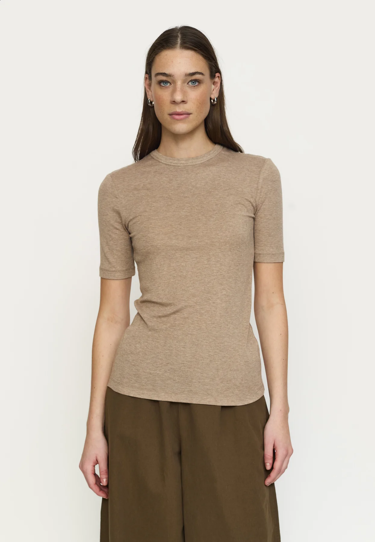 Soft Rebels W26 Roman ss top 126-302 silver mink melange