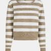 Penn&Ink W26 Main W26C400 jumper stripe brown ecru - Afbeelding 2
