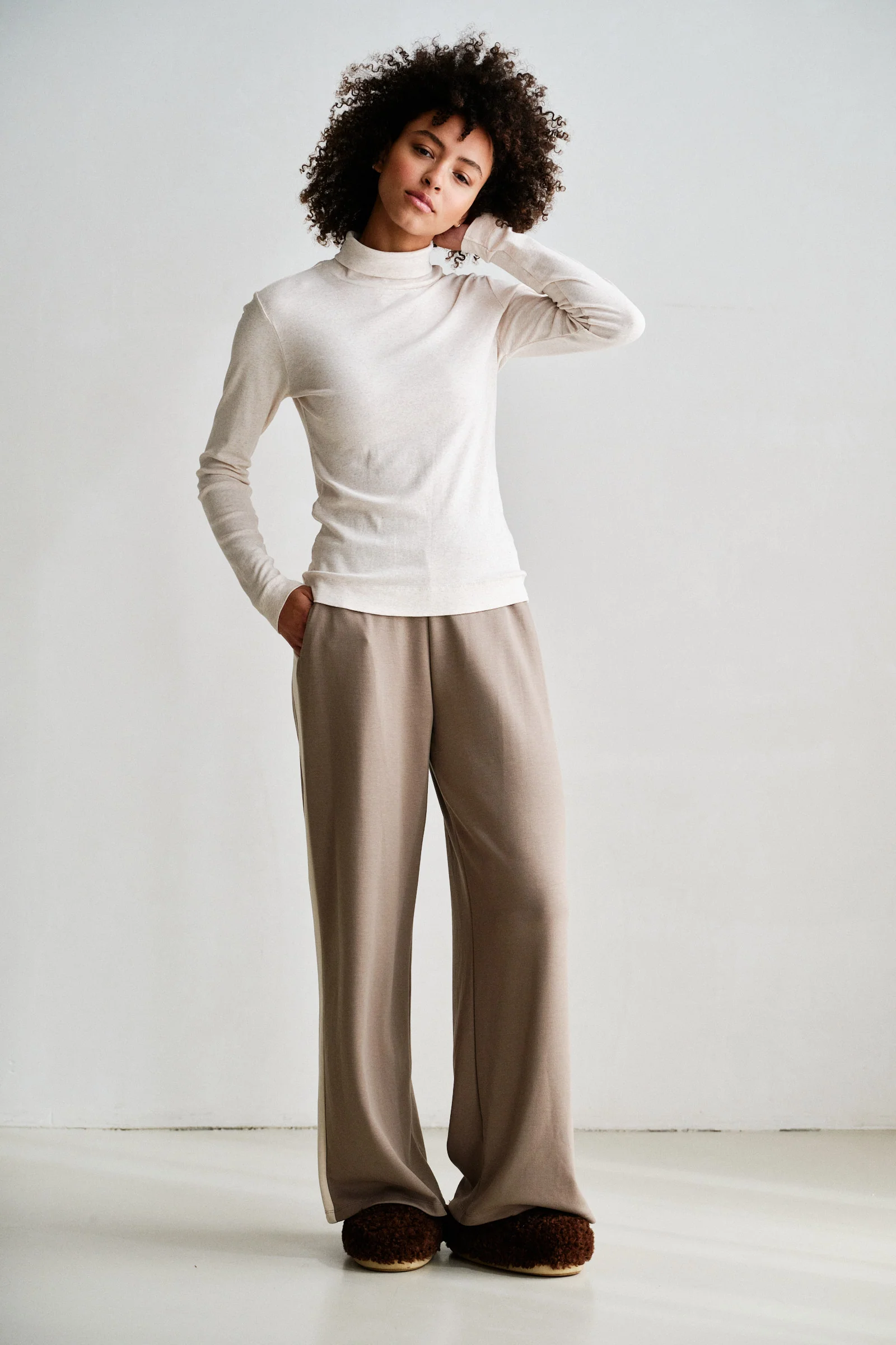 Penn&Ink W26 Main W26T1307 trousers stripe dessert ecru - Afbeelding 5