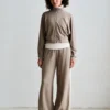 Penn&Ink W26 Main W26T1307 trousers stripe dessert ecru